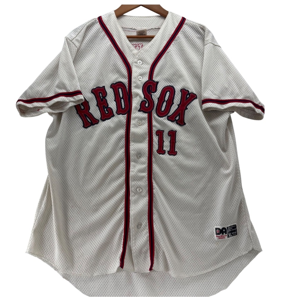Boston Red Sox Don Alleson Athletic Jersey‎ Men's XL Baseball Shirt #11 Red MLB